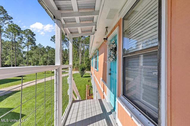 view of balcony