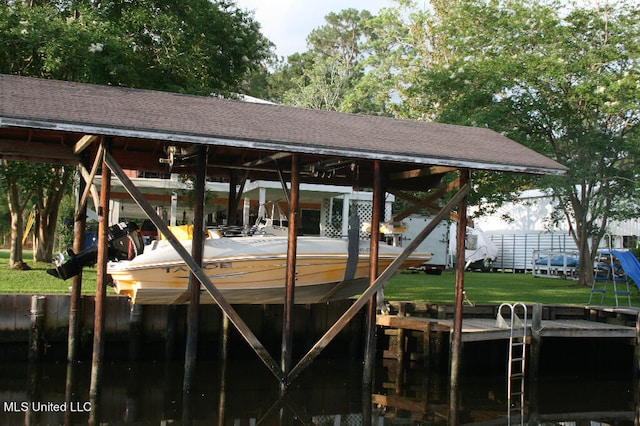 view of dock