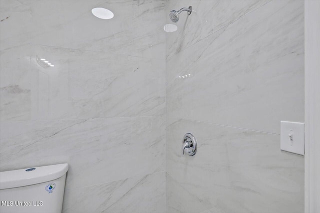 4560 Meadowridge Dr, Jackson, MS 39206 - full bathroom featuring walk in shower and toilet