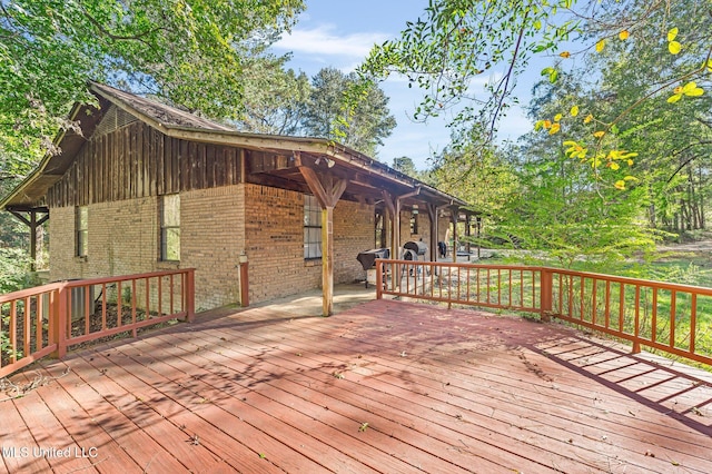 view of wooden deck