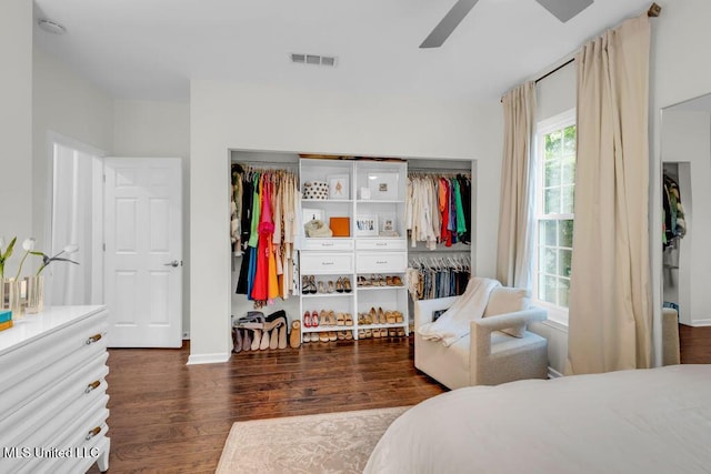 2252 Beach Dr Unit 206, Gulfport, MS 39507 - bedroom featuring wood finished floors and a ceiling fan