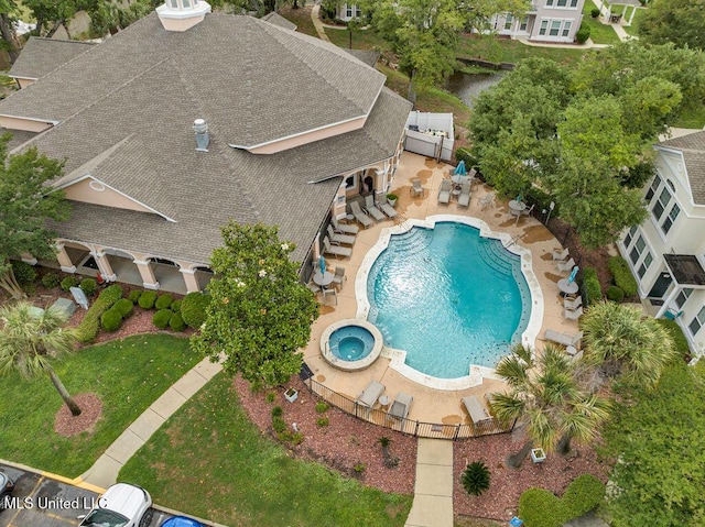 2252 Beach Dr Unit 206, Gulfport, MS 39507 - view of pool with a pool with connected hot tub and a patio area