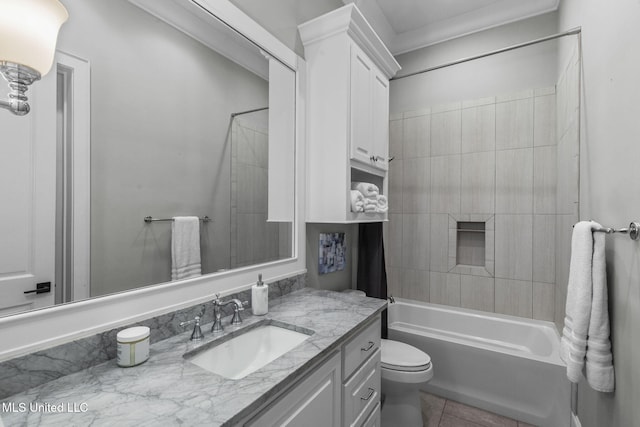 302 Covington Cv, Madison, MS 39110 - full bathroom featuring vanity, shower / tub combination, and tile patterned floors