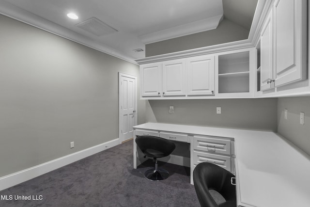 302 Covington Cv, Madison, MS 39110 - office area with built in study area and dark carpet