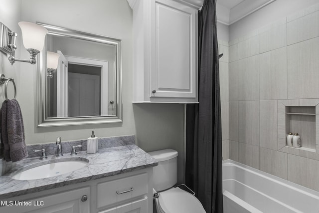 302 Covington Cv, Madison, MS 39110 - bathroom featuring vanity and shower / bathtub combination with curtain
