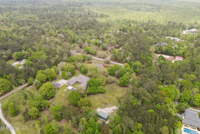 421 Starling Dr, Slidell, LA 70461 - drone / aerial view featuring a forest view