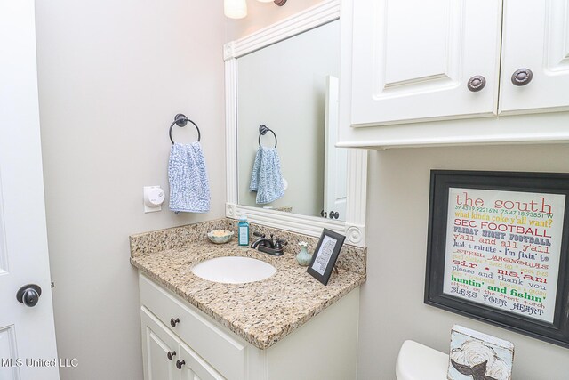 109 Elizabeth Dr, Brandon, MS 39042 - half bathroom with vanity and toilet