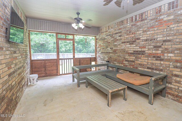 109 Elizabeth Dr, Brandon, MS 39042 - sunroom / solarium with ceiling fan and healthy amount of natural light