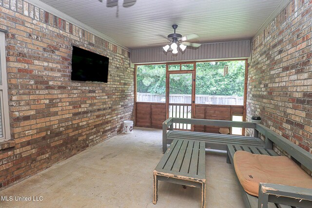 109 Elizabeth Dr, Brandon, MS 39042 - sunroom with ceiling fan