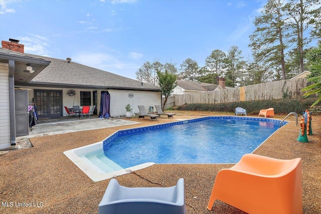 view of pool featuring a patio area