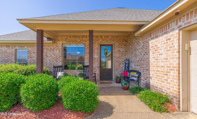 127 Palin Dr, Madison, MS 39110 - view of exterior entry with brick siding and roof with shingles