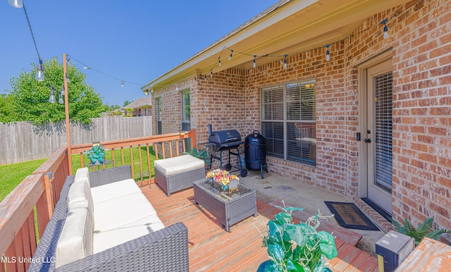 127 Palin Dr, Madison, MS 39110 - wooden deck featuring outdoor lounge area and area for grilling