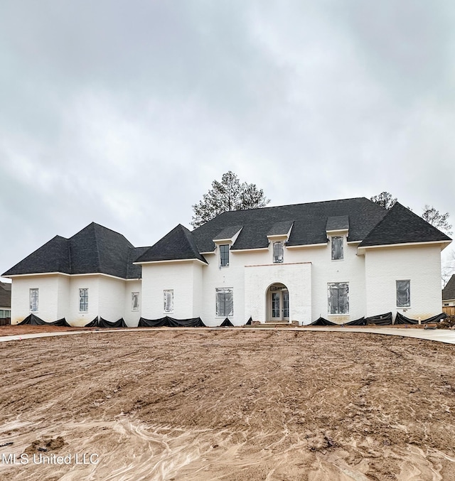 view of french country home