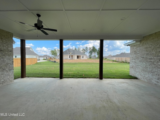 view of patio / terrace with ceiling fan