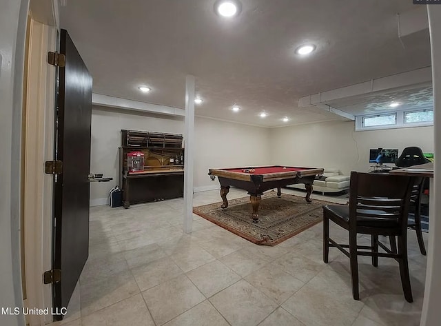 305 Dettor St, Batesville, MS 38606 - playroom featuring billiards, recessed lighting, and baseboards