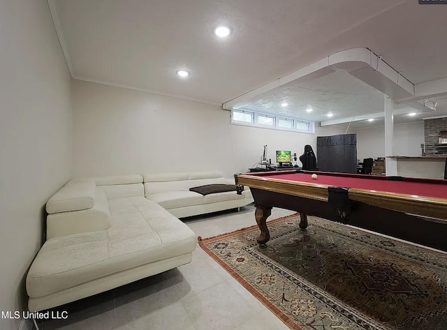 305 Dettor St, Batesville, MS 38606 - recreation room with billiards and recessed lighting