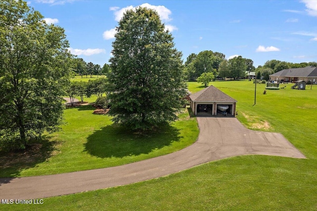 surrounding community featuring a lawn