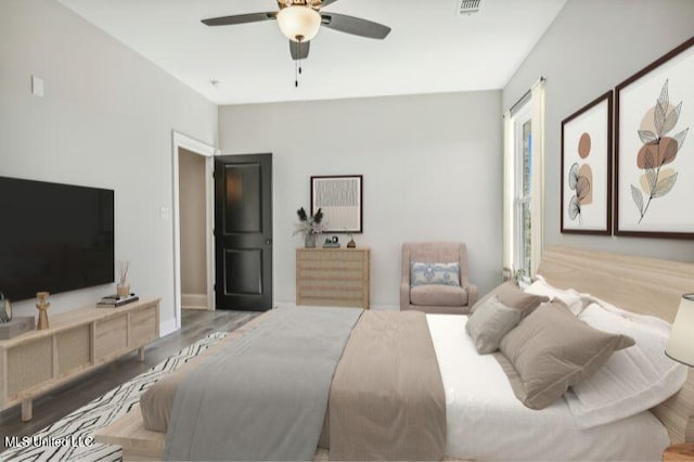 620 Old Savannah Dr, Long Beach, MS 39560 - bedroom featuring wood finished floors and ceiling fan