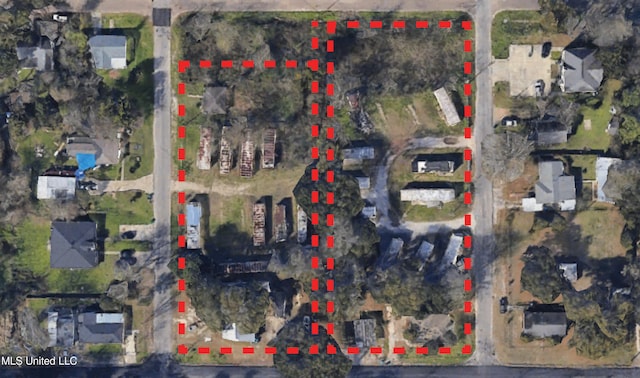 2301 16th Ave, Gulfport, MS 39501 - aerial map of property and surrounding area featuring property boundaries highlighted