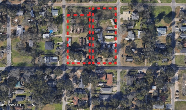 2301 16th Ave, Gulfport, MS 39501 - aerial map of property and surrounding area featuring property boundaries highlighted