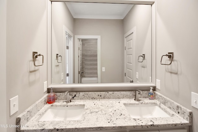 119 Shore View Dr, Madison, MS 39110 - full bath featuring double vanity and ornamental molding