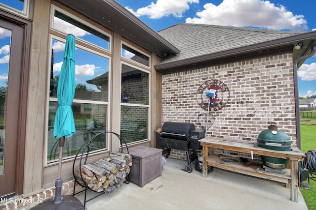 view of patio / terrace featuring area for grilling