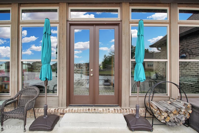 119 Shore View Dr, Madison, MS 39110 - entrance to property featuring french doors and a water view