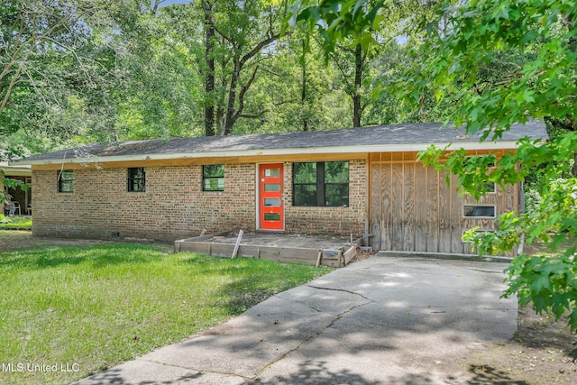 839 Herrin Dr, Picayune, MS 39466 - view of front of property featuring brick siding, crawl space, and driveway