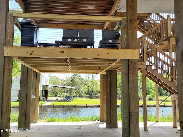 4024 Honshu St, Bay Saint Louis, MS 39520 - exterior space with a water view and stairs