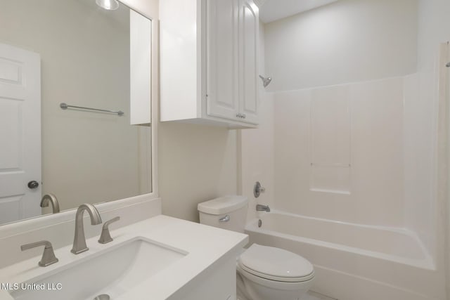 119 Middle Field Dr, Canton, MS 39046 - full bathroom featuring toilet, vanity, and shower / bath combination