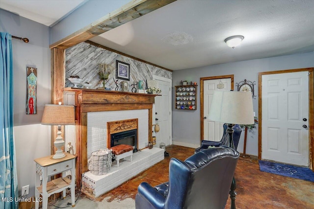 1563 Dry Creek Rd, Magee, MS 39111 - living area featuring a fireplace