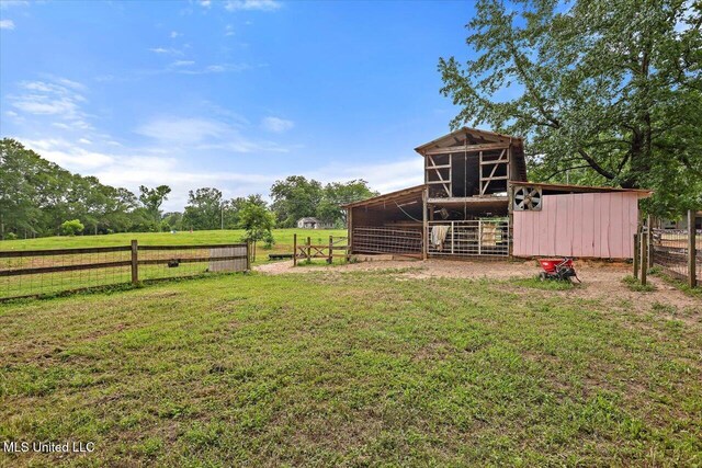 1563 Dry Creek Rd, Magee, MS 39111 - view of yard with an exterior structure, an outbuilding, and a rural view