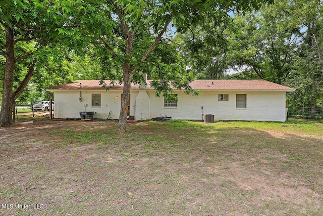 1563 Dry Creek Rd, Magee, MS 39111 - back of property with cooling unit and brick siding