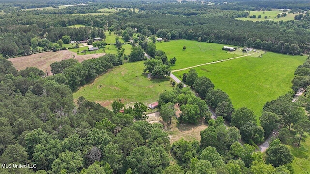1563 Dry Creek Rd, Magee, MS 39111 - aerial view of property and surrounding area featuring rural landscape and a pastoral area