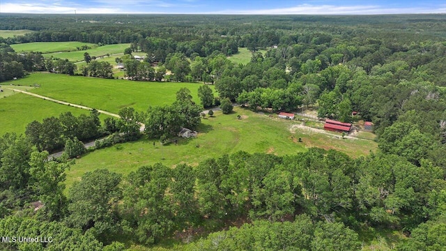 1563 Dry Creek Rd, Magee, MS 39111 - aerial overview of property's location with a heavily wooded area and rural landscape