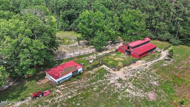 1563 Dry Creek Rd, Magee, MS 39111 - aerial view of property and surrounding area featuring a forest