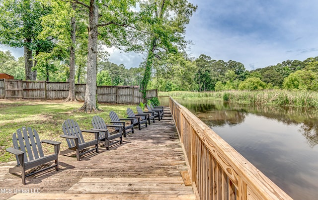 363 Lake Harbor Rd, Brandon, MS 39047 - dock area featuring a water view and a wooded view