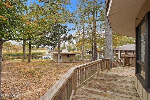 363 Lake Harbor Rd, Brandon, MS 39047 - wooden deck with a water view