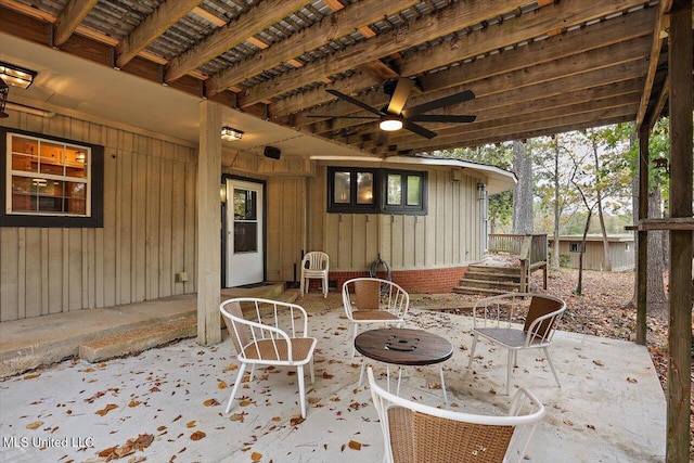 363 Lake Harbor Rd, Brandon, MS 39047 - view of patio featuring ceiling fan