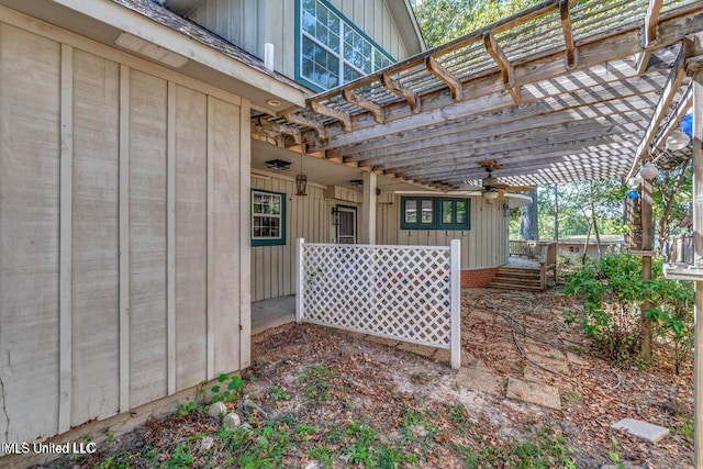 363 Lake Harbor Rd, Brandon, MS 39047 - view of patio featuring ceiling fan