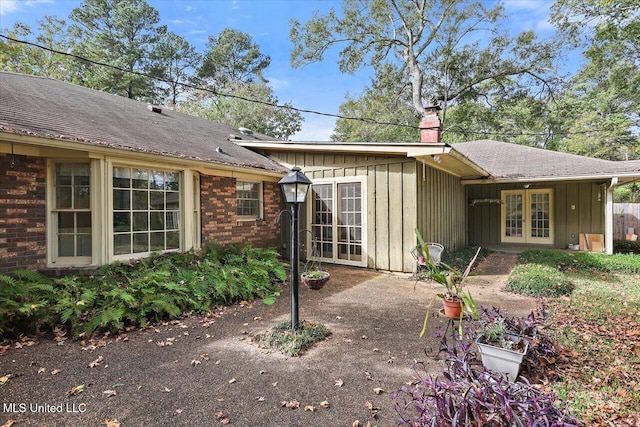 rear view of house with french doors