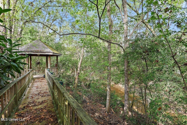 view of yard featuring a gazebo