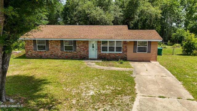 2623 Demaret Dr, Gulfport, MS 39507 - view of front of home featuring concrete driveway, brick siding, and a shingled roof