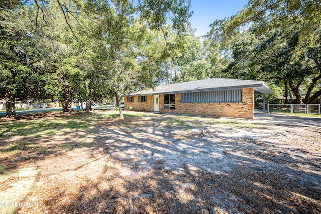 view of ranch-style house