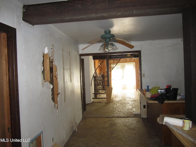 1934 Blue Ridge Rd, Fulton, MS 38843 - corridor with stairway