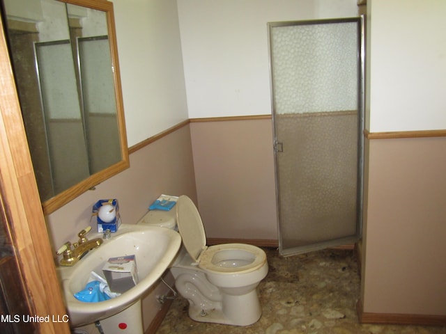 1934 Blue Ridge Rd, Fulton, MS 38843 - bathroom with toilet, a sink, and a stall shower