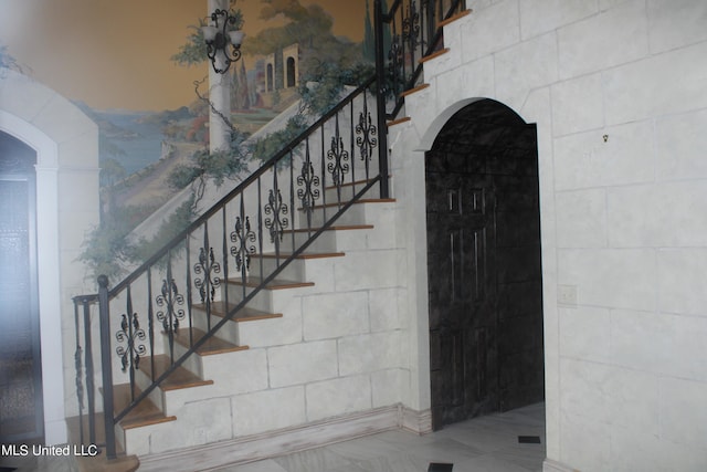 view of staircase