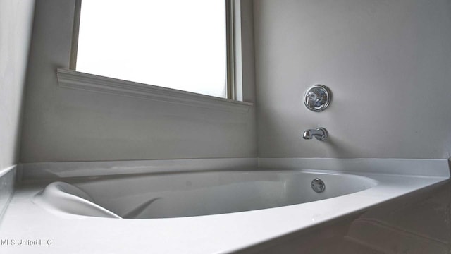 bathroom featuring a bathing tub and a healthy amount of sunlight
