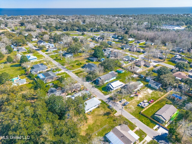 drone / aerial view with a residential view