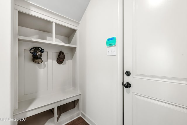 4432 John Wood Ln, Olive Branch, MS 38654 - mudroom with dark wood-type flooring and baseboards